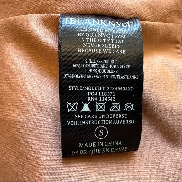 BLANK NYC Faux Leather Moto Jacket. Size: Small. Great condition - Picture 6 of 11